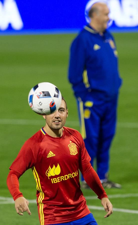 Entrenamiento de la selección española en el Rico Pérez