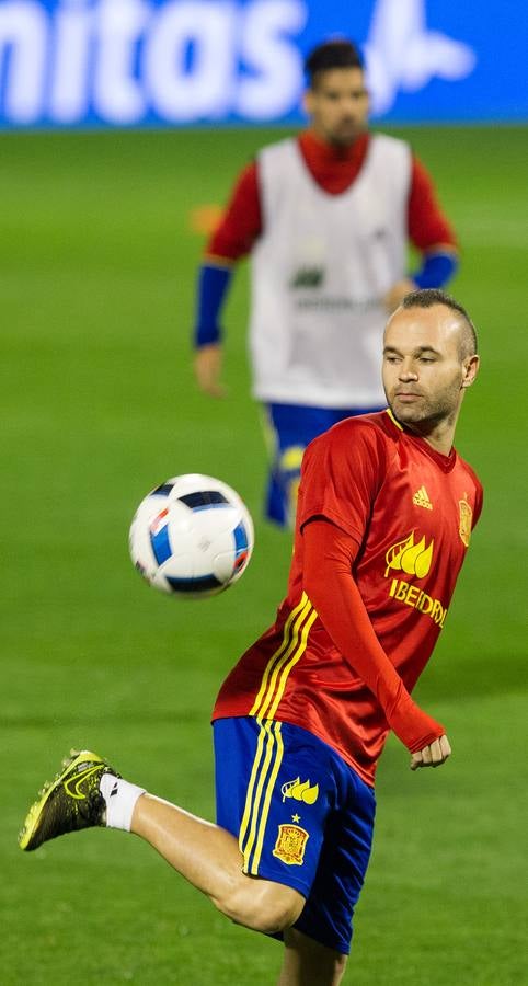 Entrenamiento de la selección española en el Rico Pérez