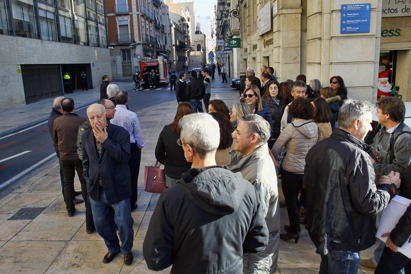 Simulacro de incendio en el edificio consistorial