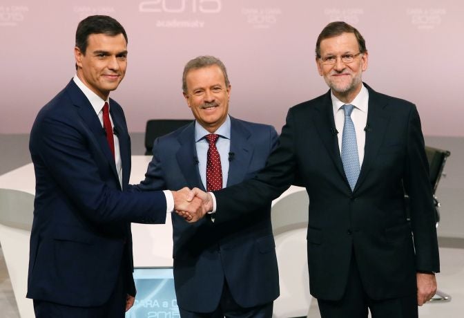 El cara a cara entre Rajoy y Sánchez, en imágenes