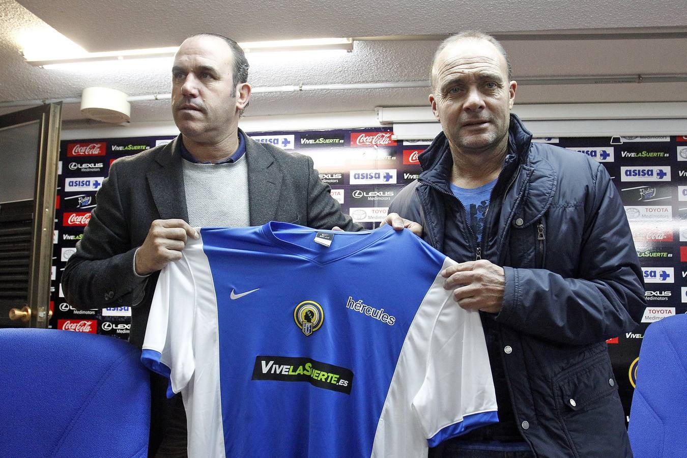 Presentación del nuevo entrenador del Hércules, Vicente Mir