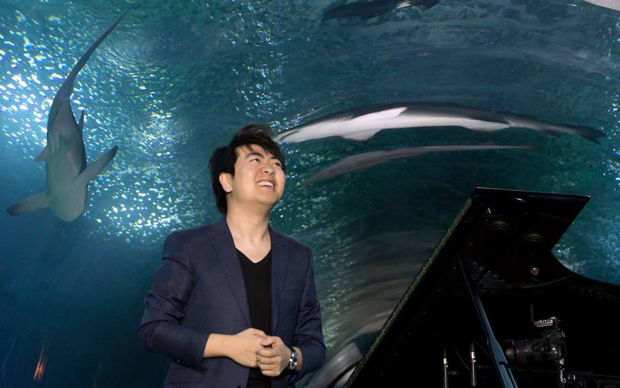 Lang Lang, en el túnel de los tiburones del Oceanogràfic