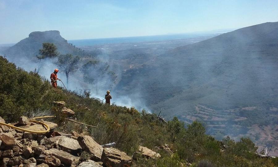 Incendio forestal en Segart