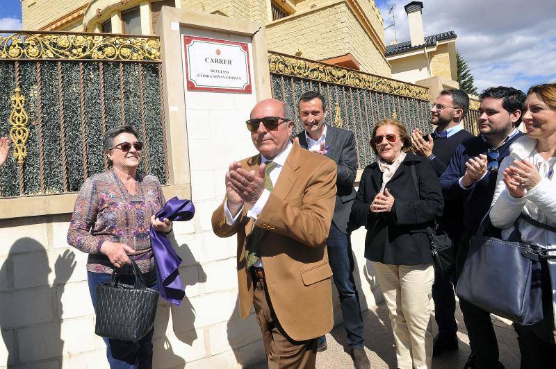 Inaguración de la calle Metgessa Gloria Miñana Román y Metgessa Sanchís Dolz