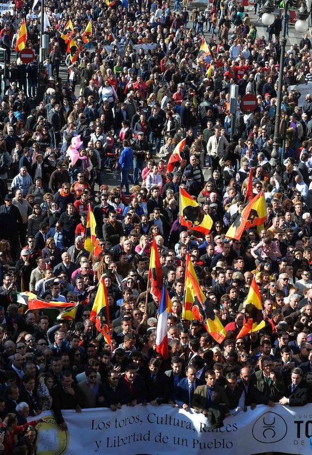 Manifestación pro taurina en Valencia