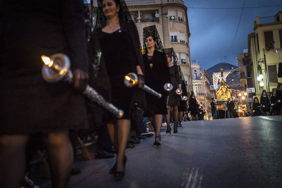 Procesión de las mantillas en el Domingo de Ramos en Orihuela