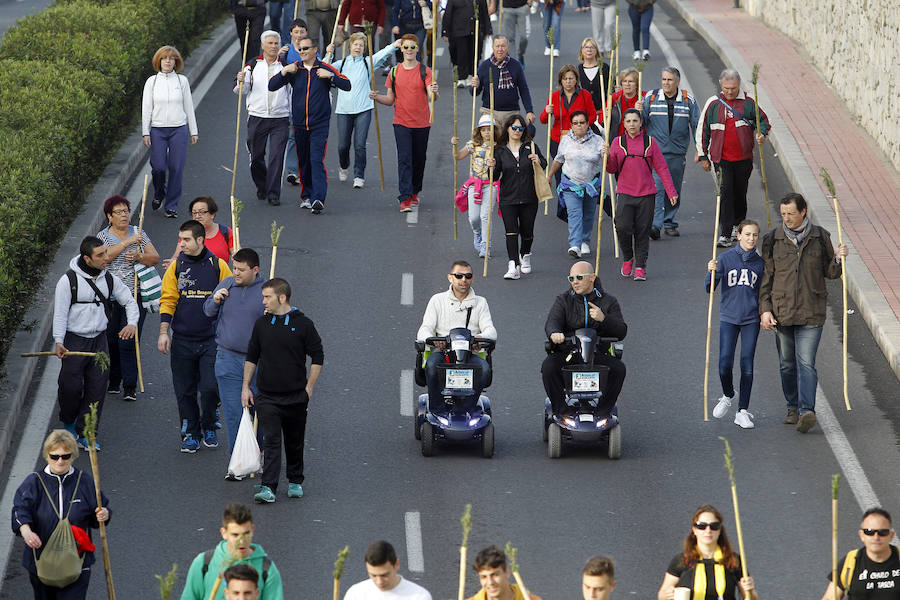 Miles de romeros participan en la Peregrina (I)