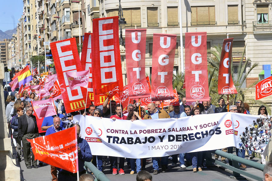 Manifestación del Día del Trabajo en Elche