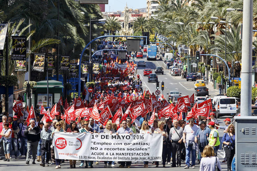 Manifestación del Día del Trabajo en Alicante