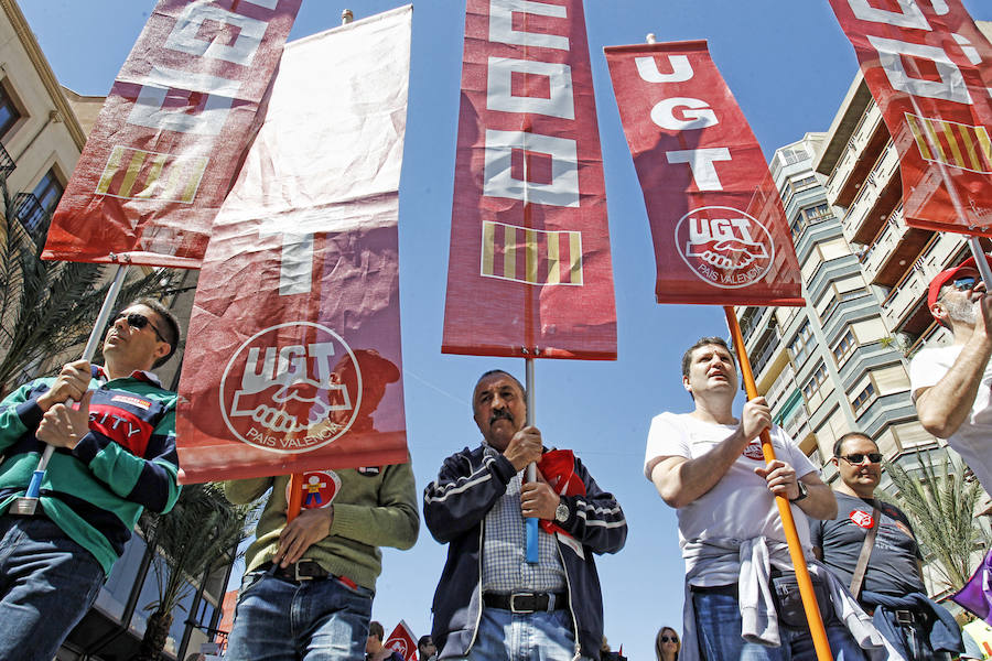 Manifestación del Día del Trabajo en Alicante