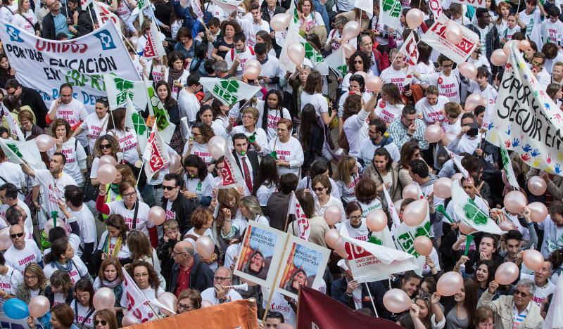 10.000 personas defienden la enseñanza concertada