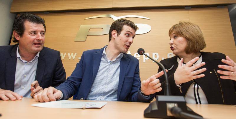 Pablo Casado asiste a la reunión del Comité de Campaña del PP de la provincia