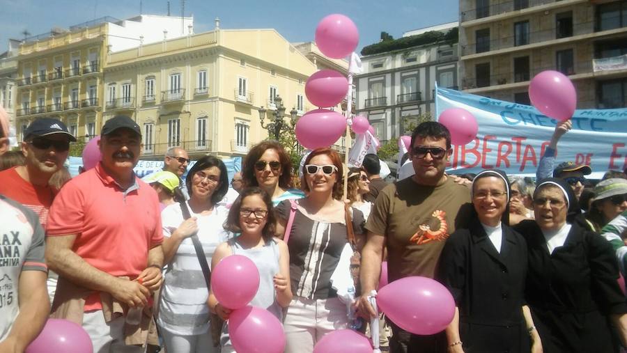 Manifestación por la libertad educativa en Valencia