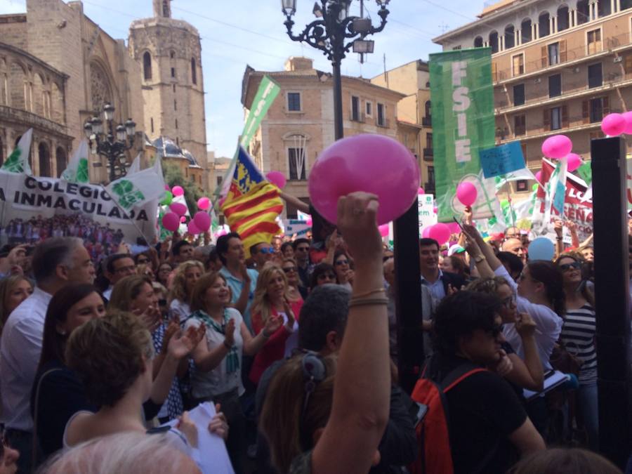 Manifestación por la libertad educativa en Valencia