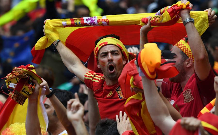 Fotos de la afición española en Francia