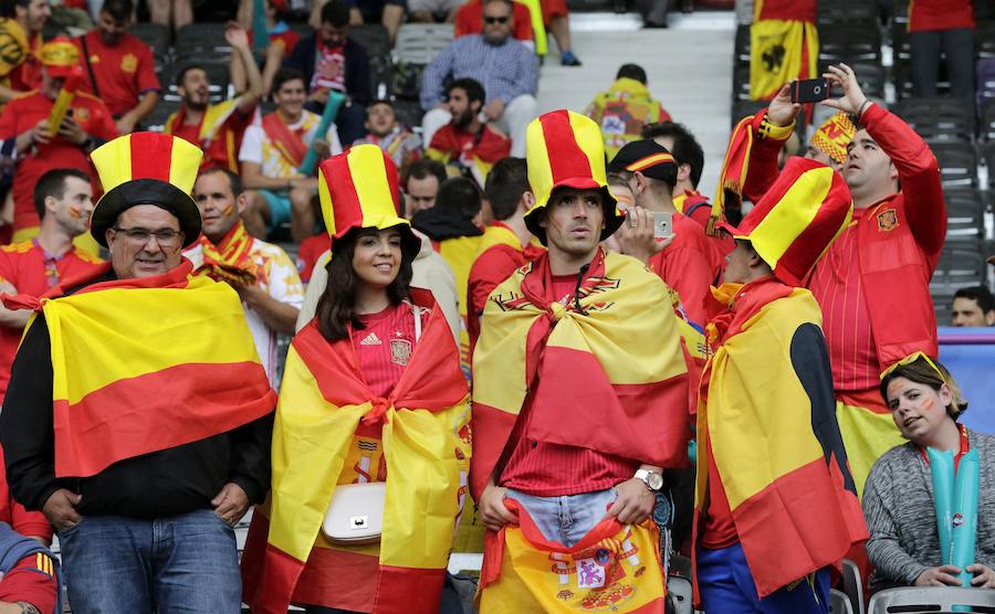 Fotos de la afición española en Francia