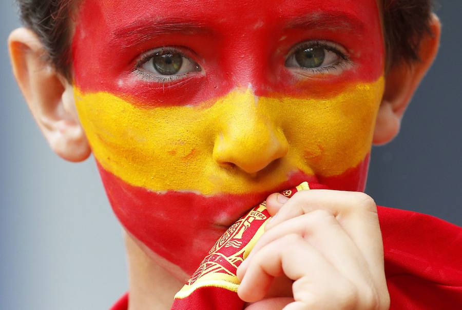 Fotos de la afición española en Francia