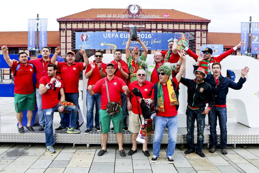 Las fotos de la afición de Portugal e Islandia
