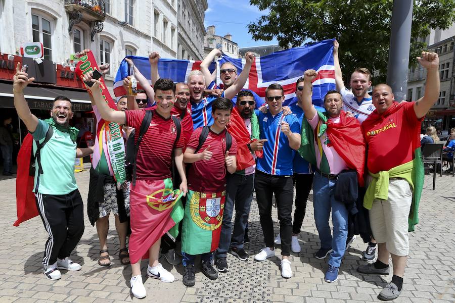 Las fotos de la afición de Portugal e Islandia
