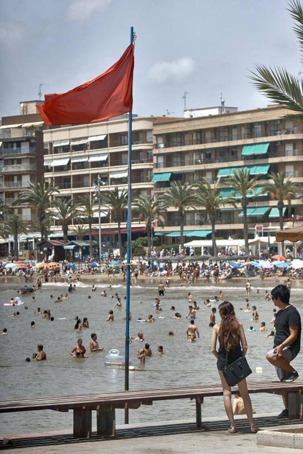 La ausencia de socorristas y la prohibición del baño se mantiene ante la falta de contrato en Torrevieja