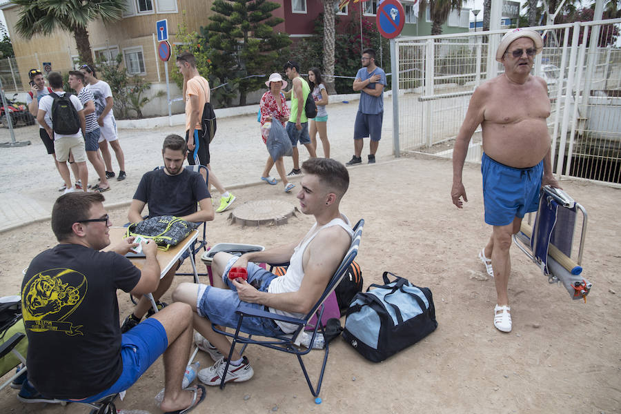 Fotos del montaje suspendido del festival Marenostrum