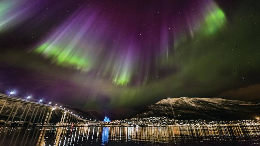 Las auroras boreales desde Tromsø. 