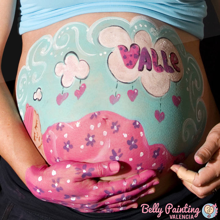 Fotos de una sesión de &#039;belly painting&#039; en Valencia