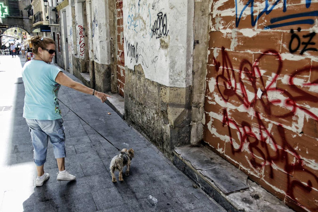 Limpieza y comprobación de los focos de ratas en el casco antiguo de Alicante