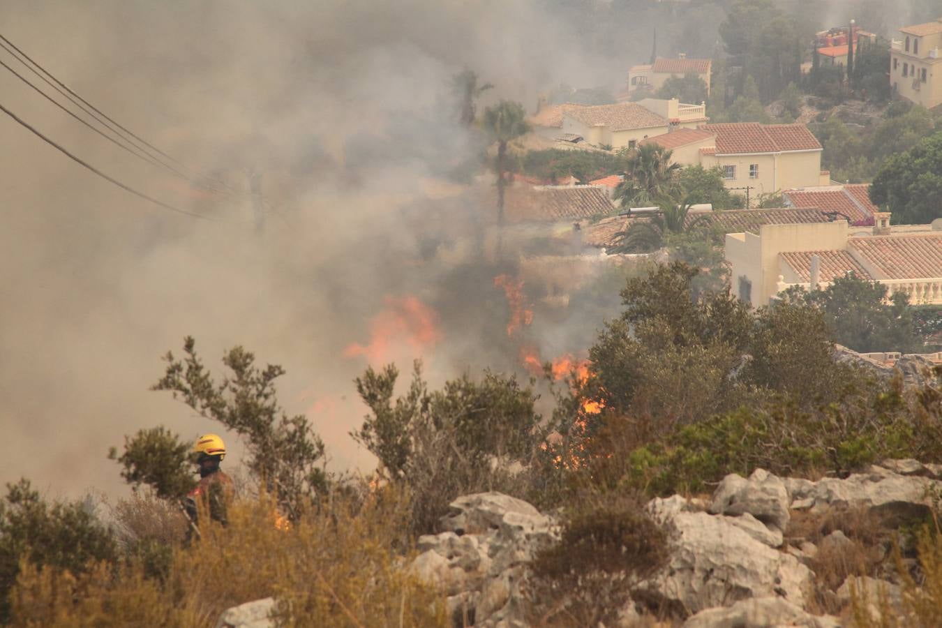 Fotos del incendio de la Granadella, en Xàbia y Benitatxell