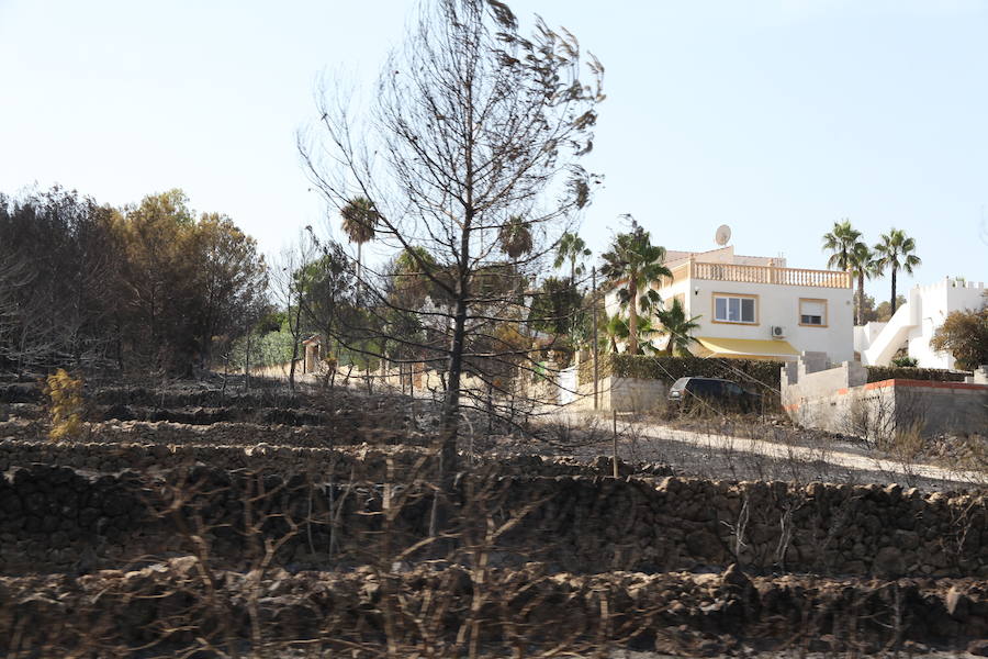 Fotos del incendio de la Granadella, en Xàbia y Benitatxell