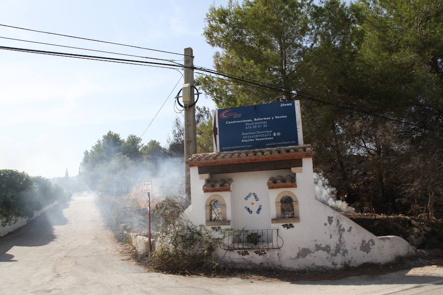 Fotos del incendio de la Granadella, en Xàbia y Benitatxell