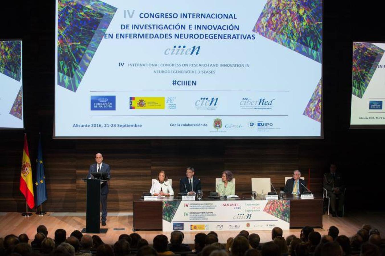 La Reina Sofía preside un congreso de enfermedades neurodegenerativas en Alicante