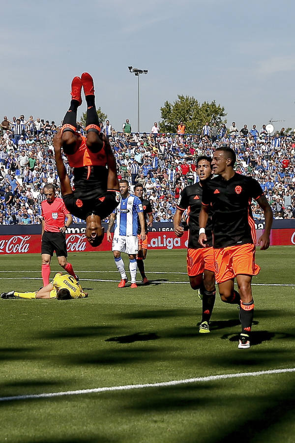 Las fotos de la victoria del Valencia en Butarque ante el Leganés (1-2)