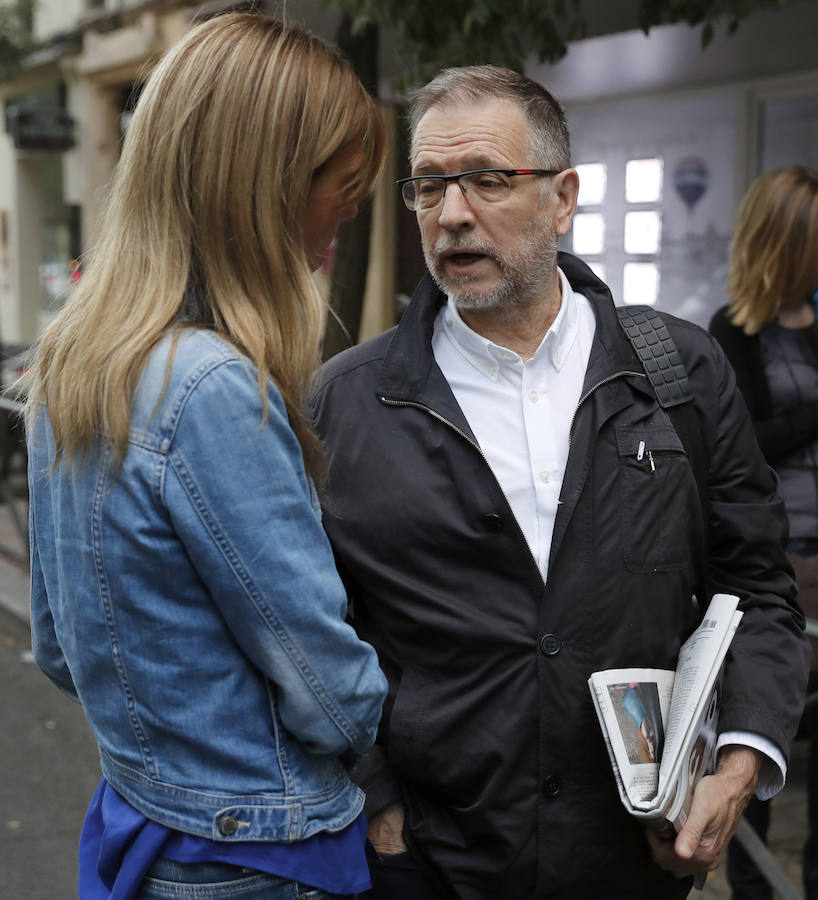 El expresidente de Aragón Marcelino Iglesias, a su llegada a la sede de Ferraz.