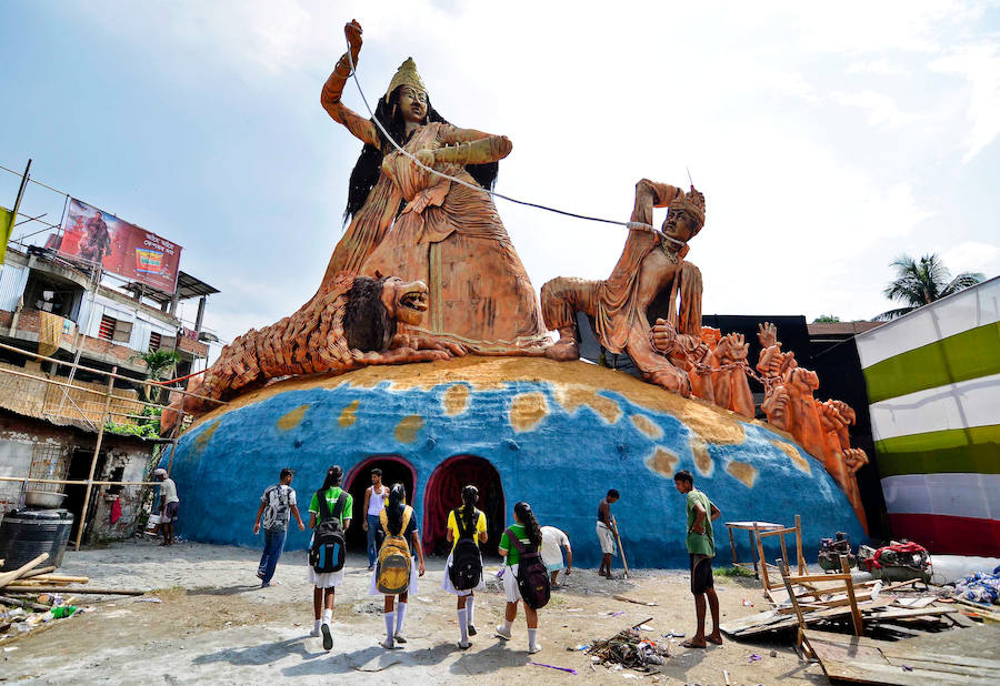 Durga Puja, una de las celebraciones más exóticas y multitudinarias de la India