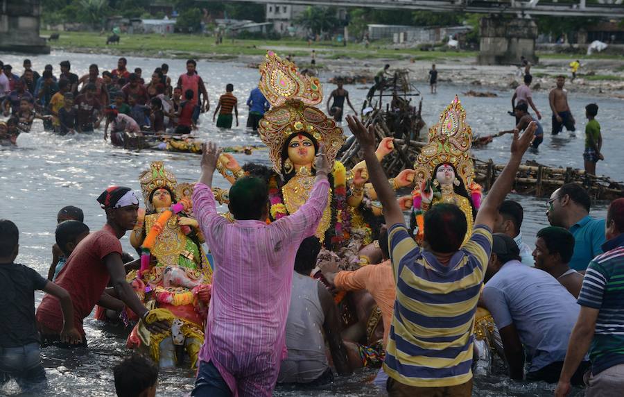 Durga Puja, una de las celebraciones más exóticas y multitudinarias de la India