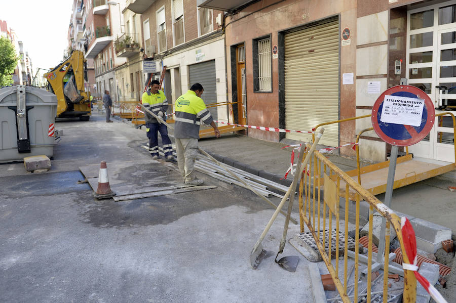 Actuación para el arreglo de aceras en Elche