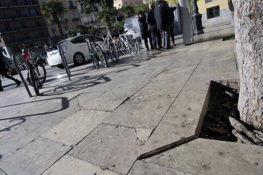 Fotos de los bolardos retirados