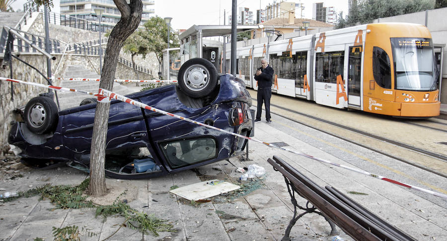 Accidente de coche en La Albufereta