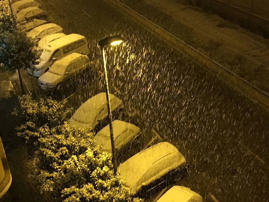 Nieva en Dénia y Xàbia al nivel del mar