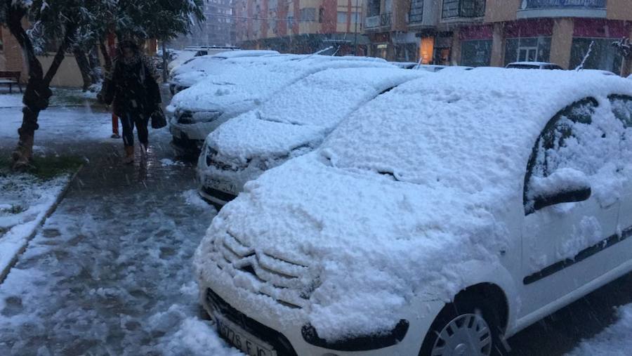 Nieva en Dénia y Xàbia al nivel del mar