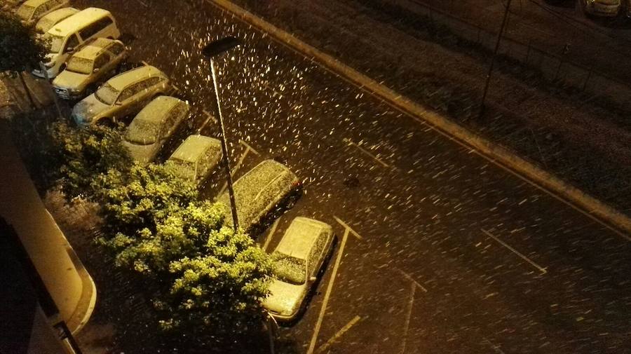 Nieva en Dénia y Xàbia al nivel del mar