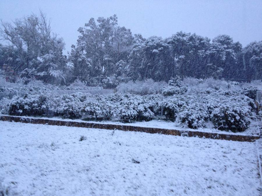 Nieva en Dénia y Xàbia al nivel del mar