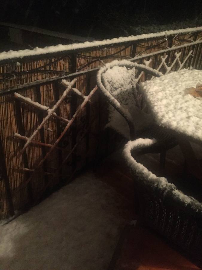 Nieva en Dénia y Xàbia al nivel del mar