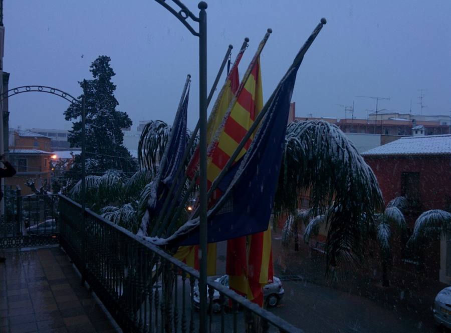 Fotos de la nevada en Ondara