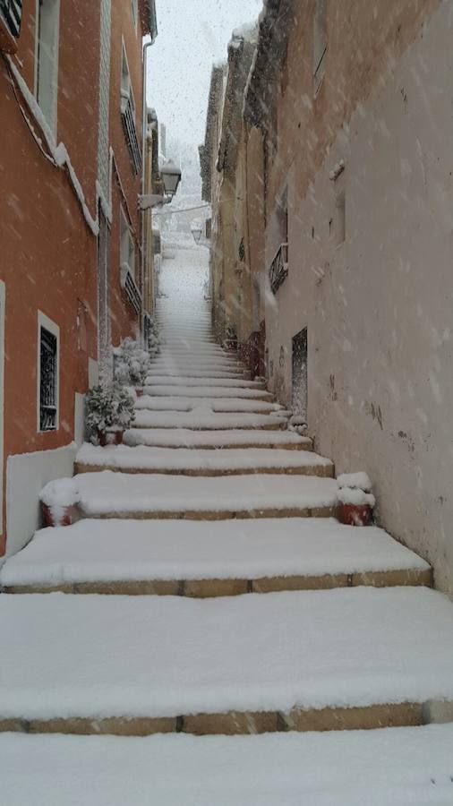 Intensas nevadas en los pueblos del interior