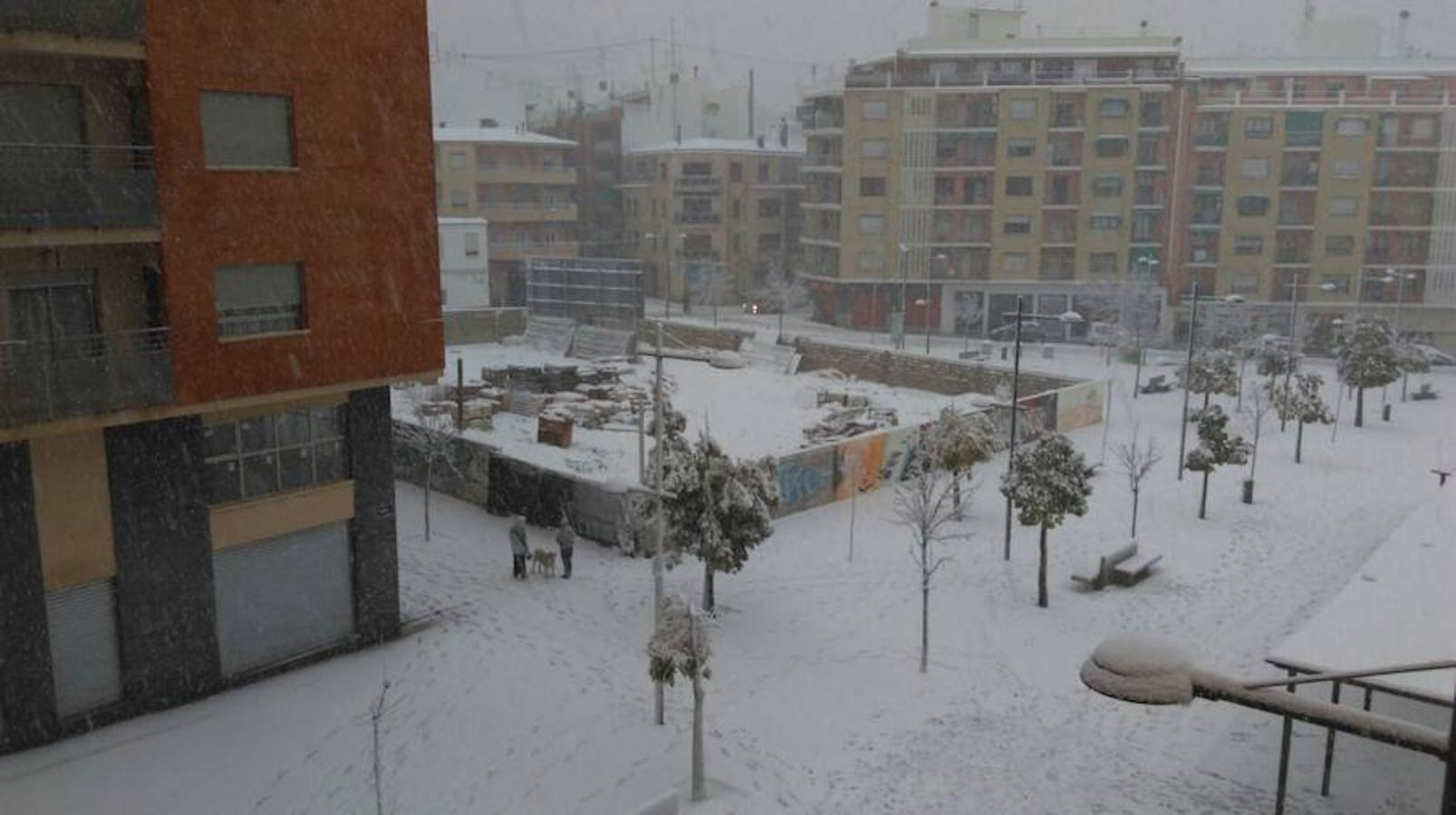 Carreteras con nieve en la Comunitat por el temporal de frío