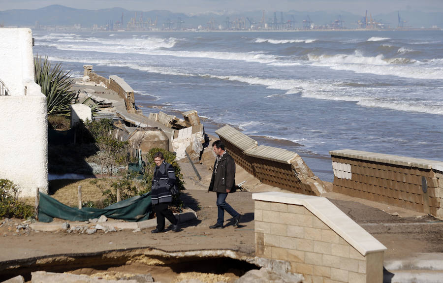 Fotos del temporal en las playas de El Saler, zona Casbah