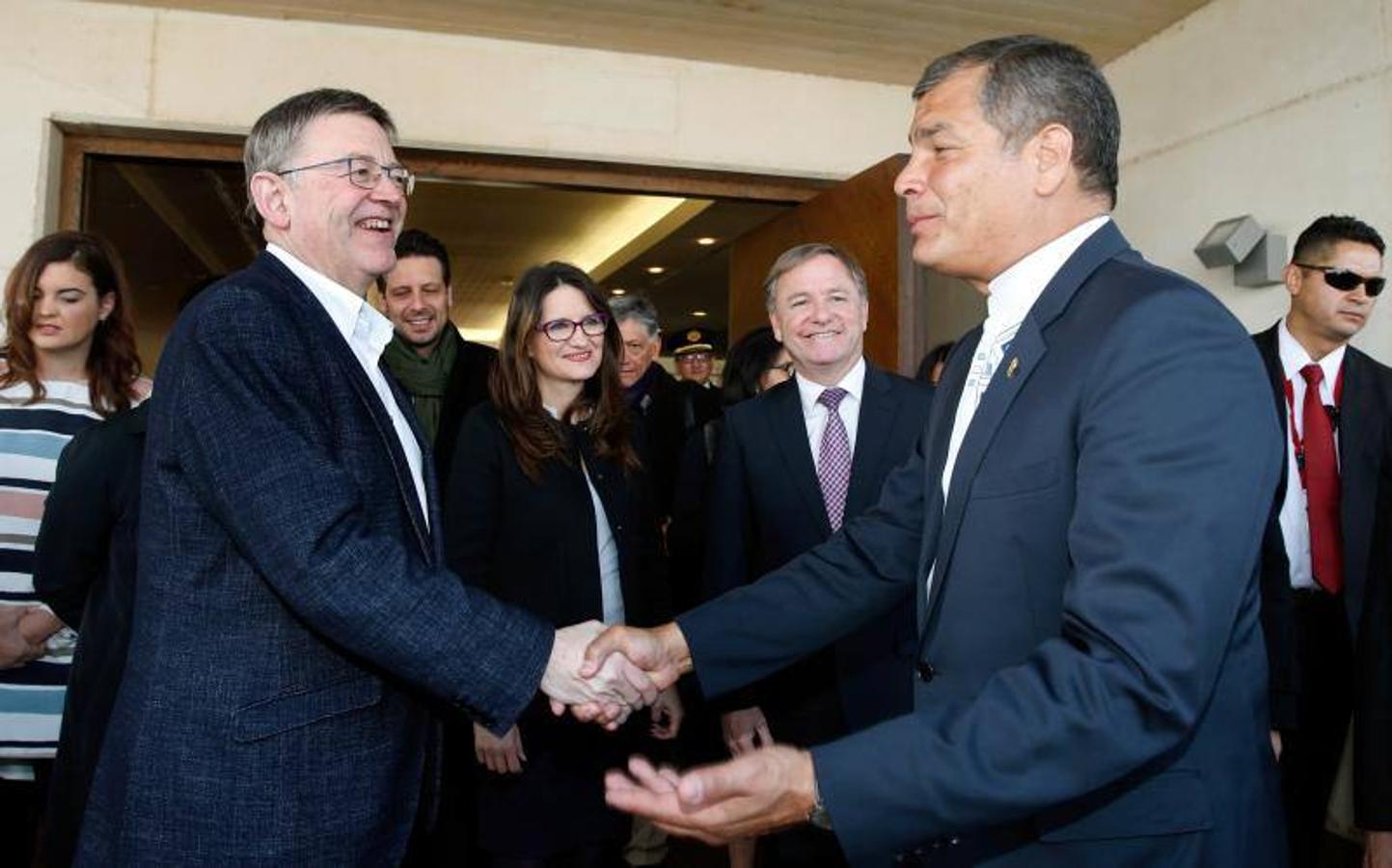 Fotos de Rafael Correa, presidente de Ecuador, en su visita a Valencia