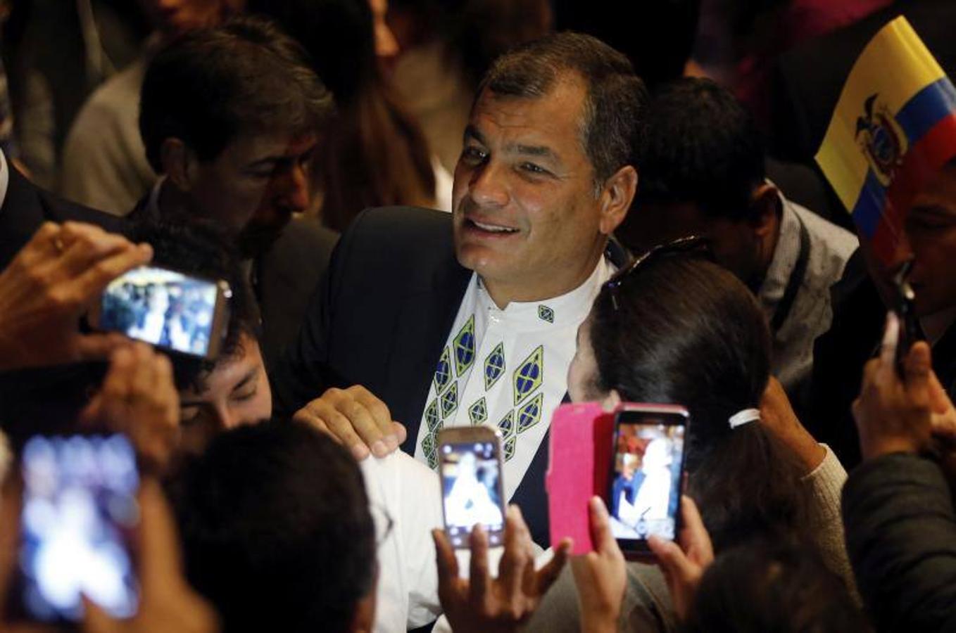 Fotos de Rafael Correa, presidente de Ecuador, en su visita a Valencia